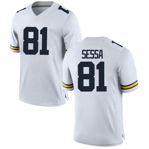 Will Sessa Michigan Wolverines Men's NCAA #81 White Game Brand Jordan College Stitched Football Jersey QAA8154SX